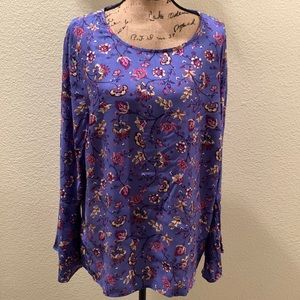 Women’s Floral Blouse with flare Sleeves